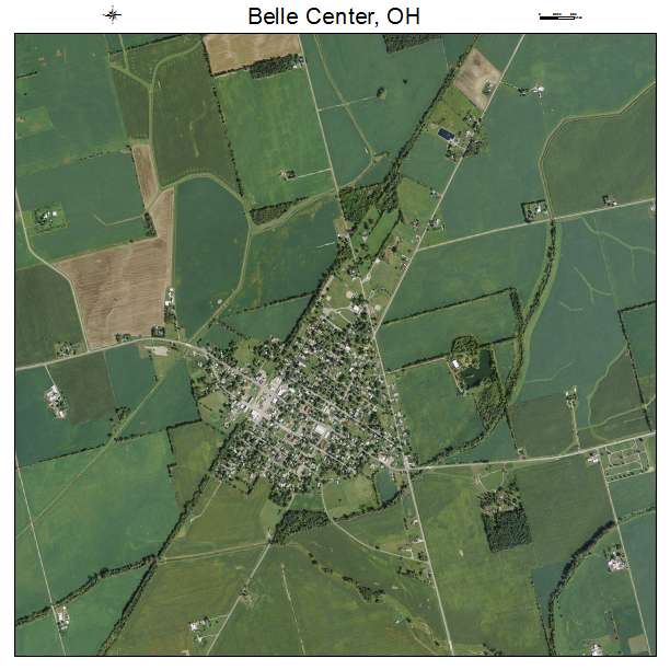 Belle Center, OH air photo map