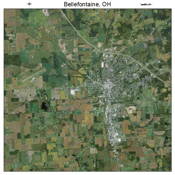 Bellefontaine, OH air photo map