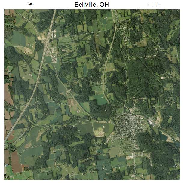 Bellville, OH air photo map