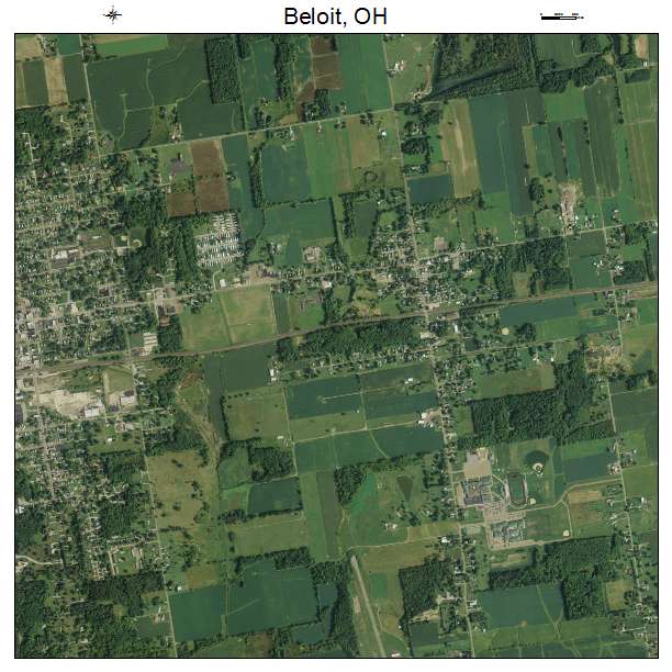 Beloit, OH air photo map