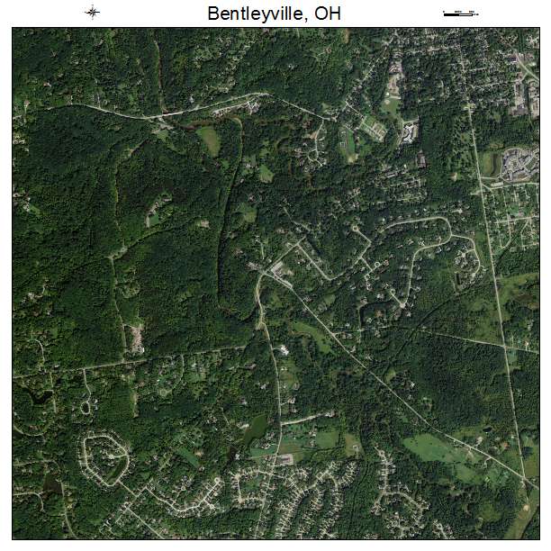Bentleyville, OH air photo map