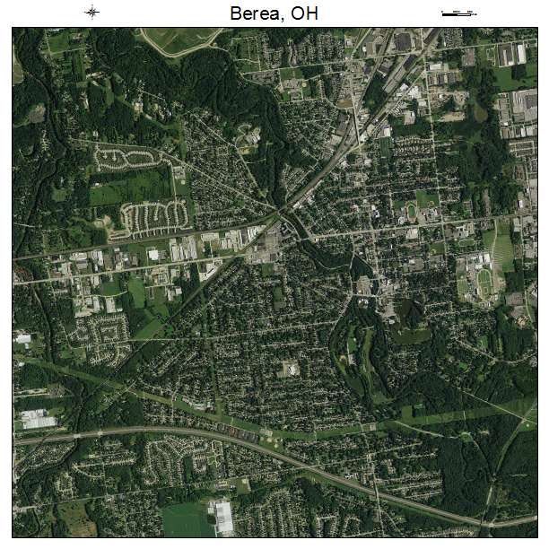 Berea, OH air photo map