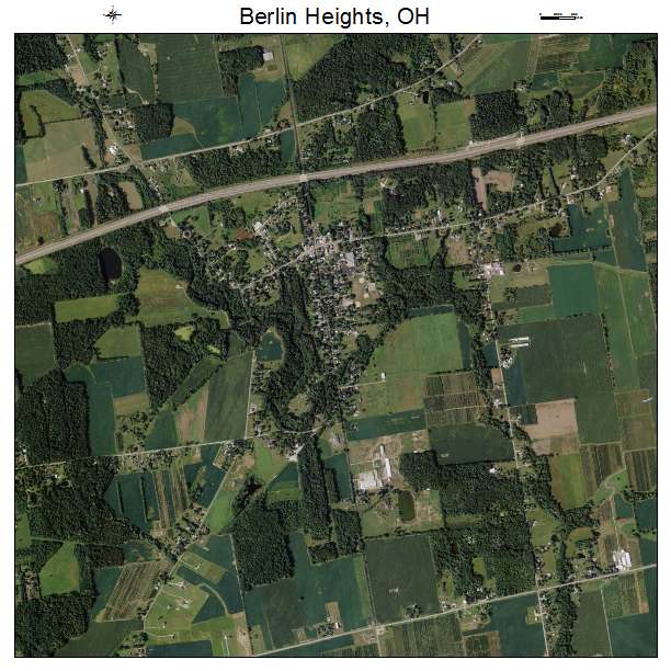 Berlin Heights, OH air photo map