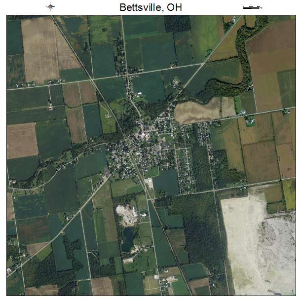 Bettsville, OH air photo map