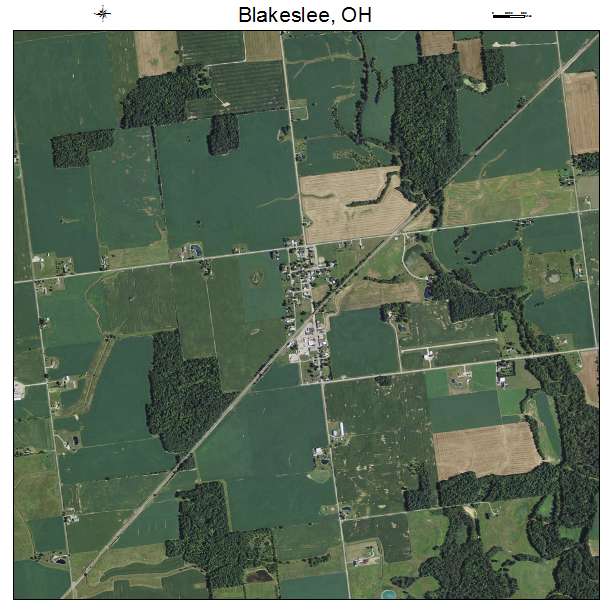Blakeslee, OH air photo map