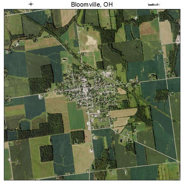 Bloomville, OH air photo map