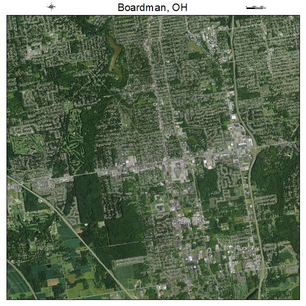 Boardman, OH air photo map
