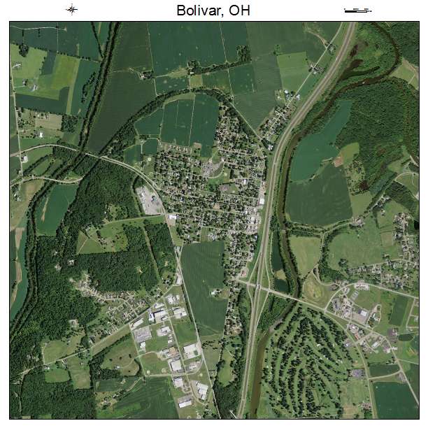 Bolivar, OH air photo map