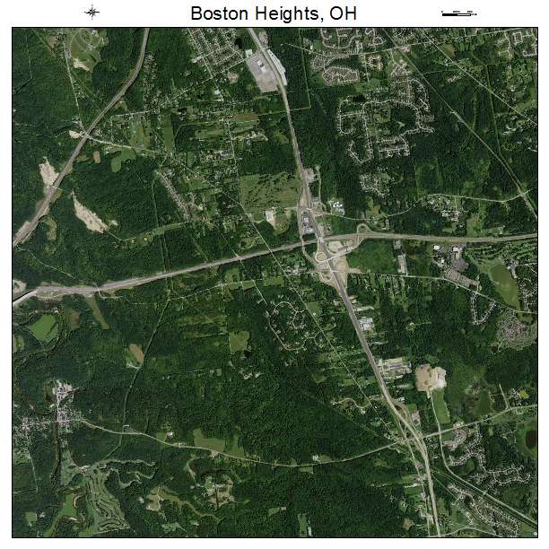 Boston Heights, OH air photo map