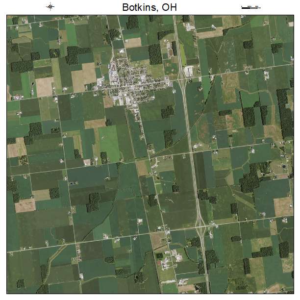 Botkins, OH air photo map