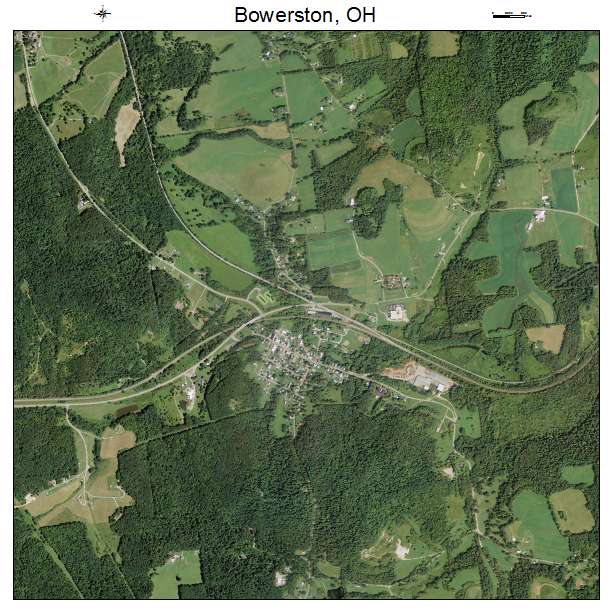 Bowerston, OH air photo map
