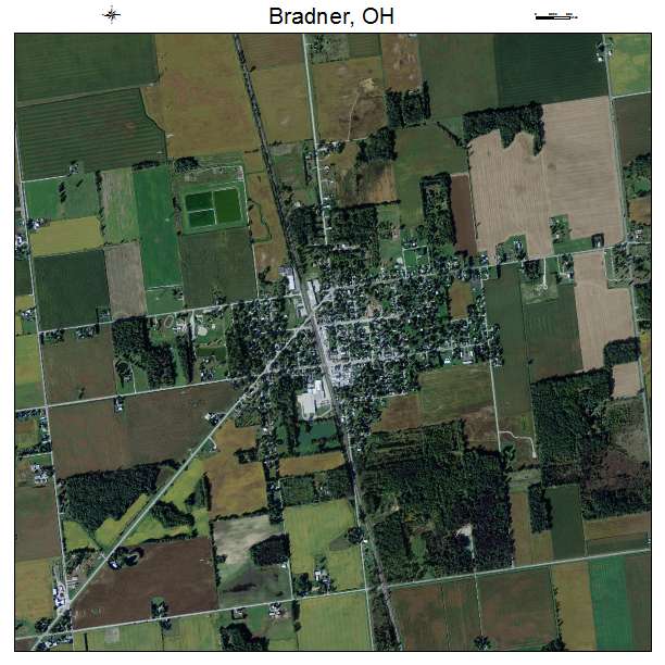 Bradner, OH air photo map