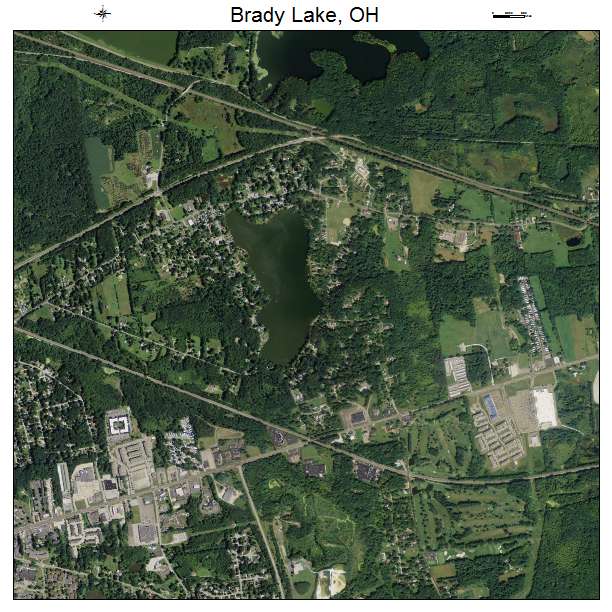 Brady Lake, OH air photo map