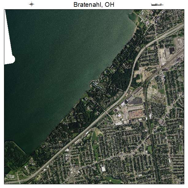Bratenahl, OH air photo map