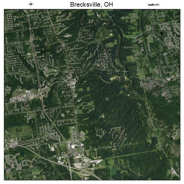 Brecksville, OH air photo map