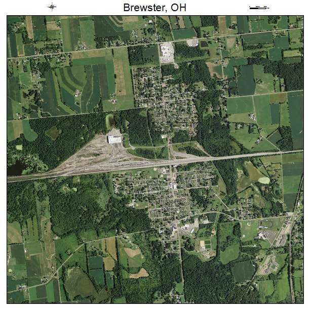 Brewster, OH air photo map