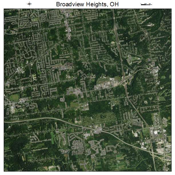 Broadview Heights, OH air photo map