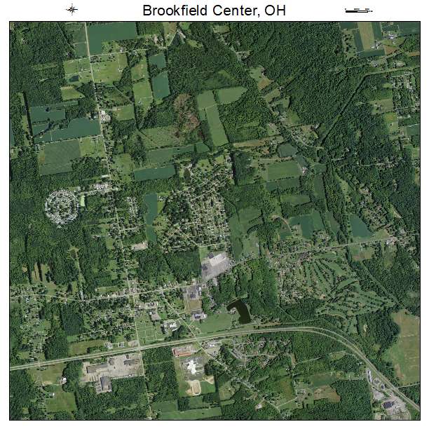 Brookfield Center, OH air photo map