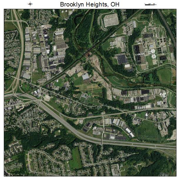 Brooklyn Heights, OH air photo map