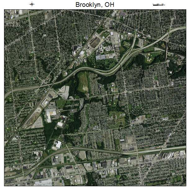 Brooklyn, OH air photo map