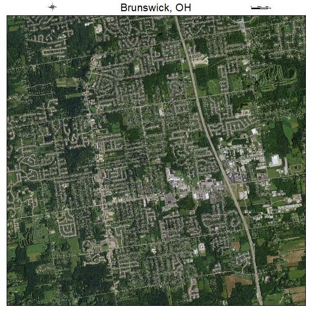 Brunswick, OH air photo map