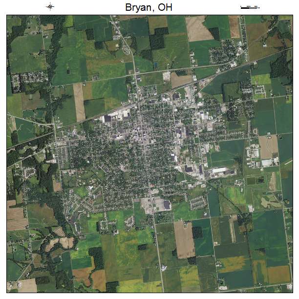 Bryan, OH air photo map
