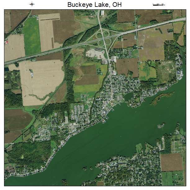 Buckeye Lake, OH air photo map