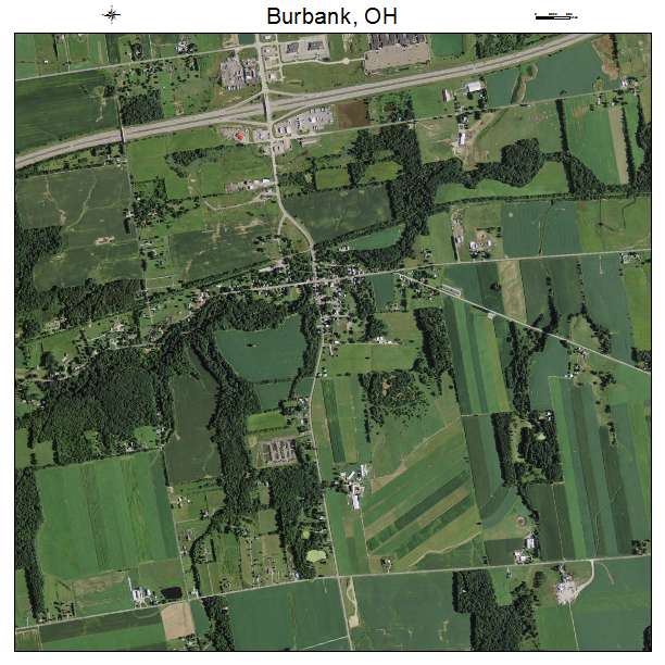 Burbank, OH air photo map