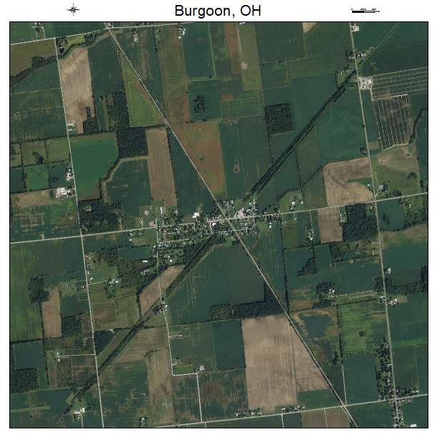 Burgoon, OH air photo map