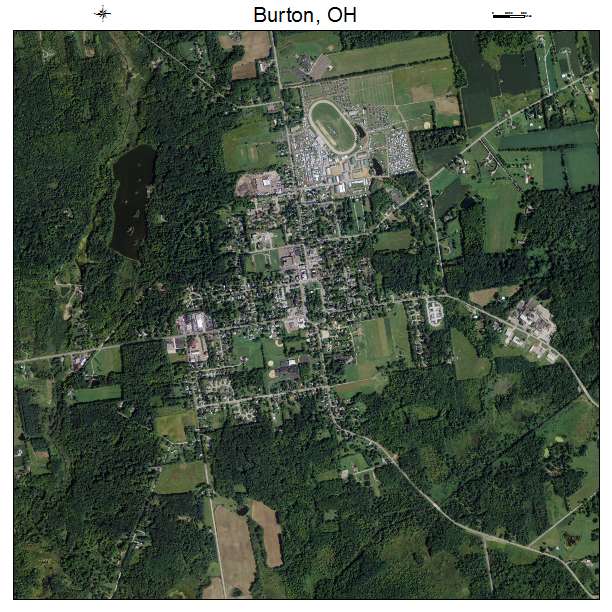 Burton, OH air photo map