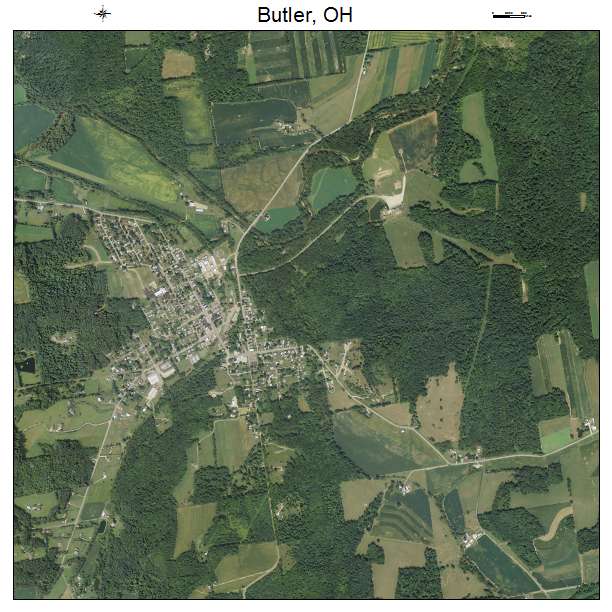 Butler, OH air photo map