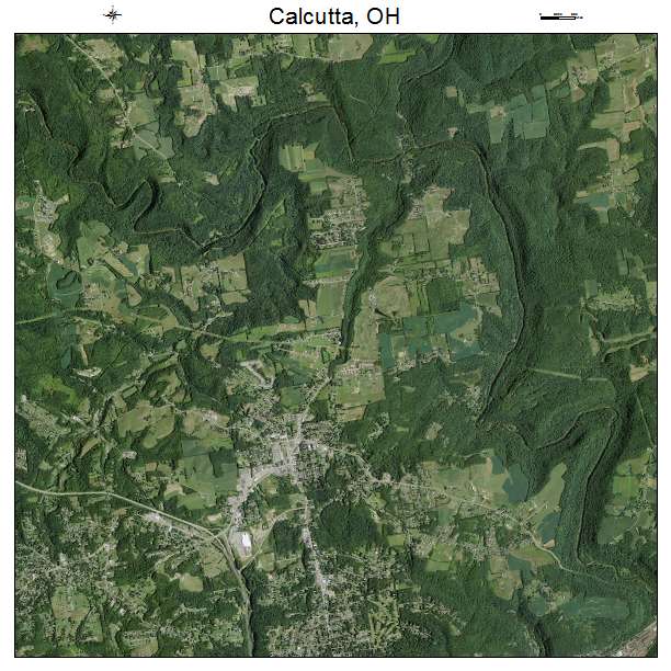 Calcutta, OH air photo map