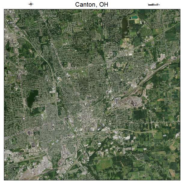 Canton, OH air photo map