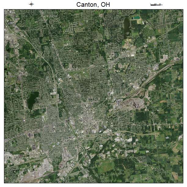 Aerial Photography Map of Canton, OH Ohio