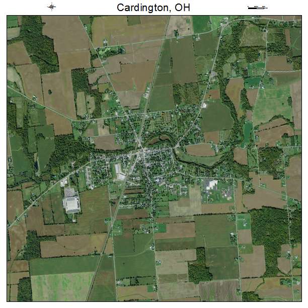 Cardington, OH air photo map