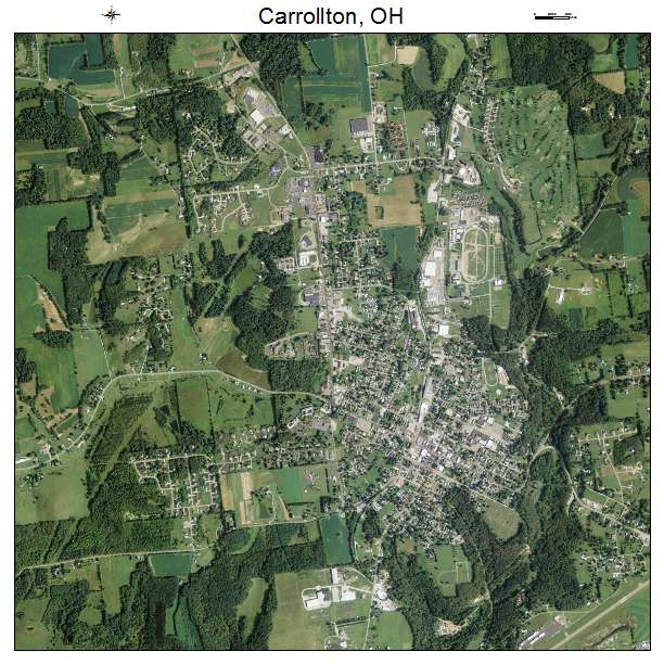 Carrollton, OH air photo map