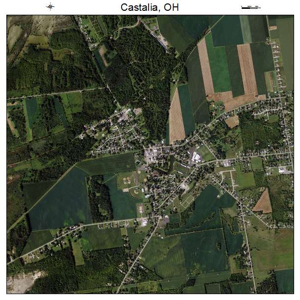 Castalia, OH air photo map