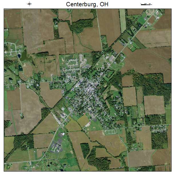 Centerburg, OH air photo map