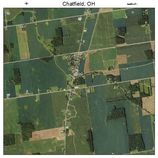 Chatfield, OH air photo map