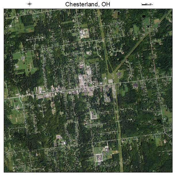 Chesterland, OH air photo map