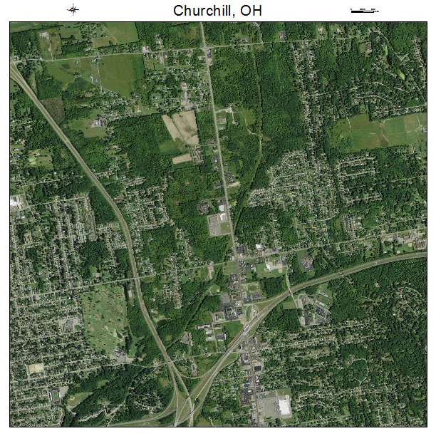 Churchill, OH air photo map