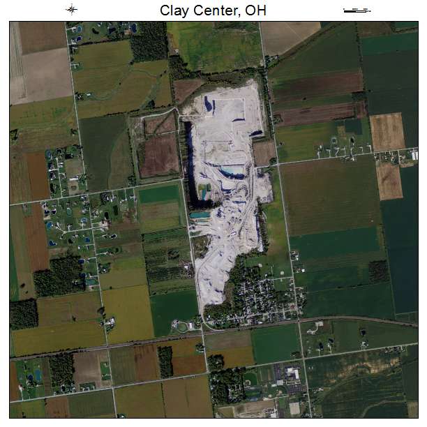 Clay Center, OH air photo map