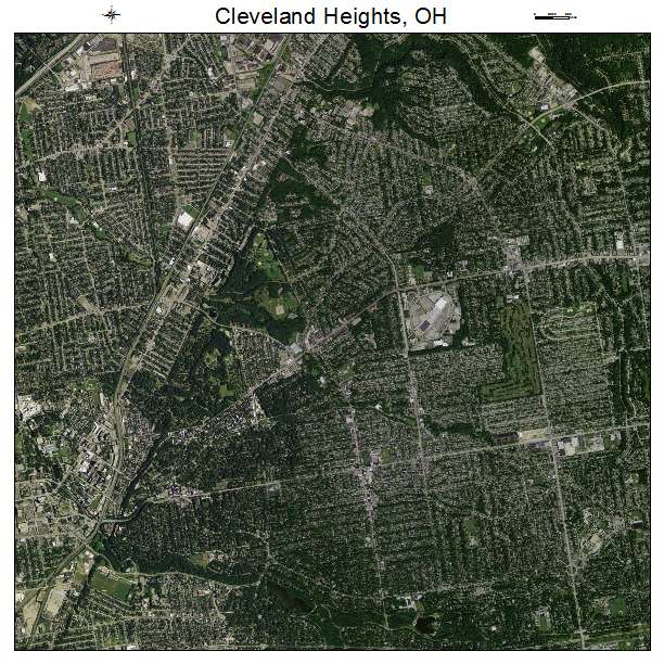 Cleveland Heights, OH air photo map