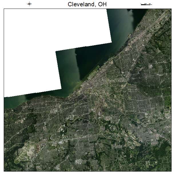 Cleveland, OH air photo map