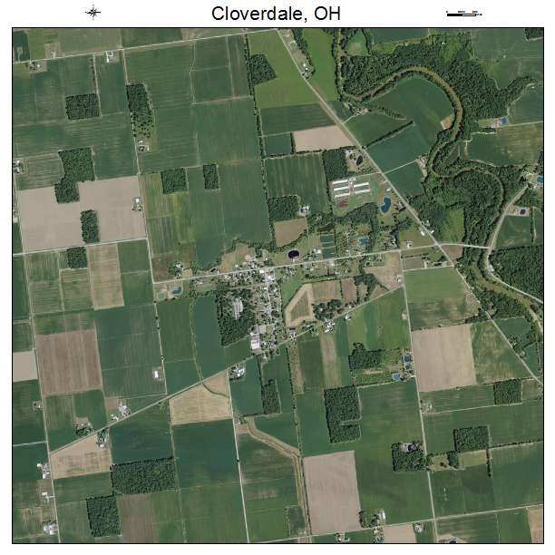 Cloverdale, OH air photo map