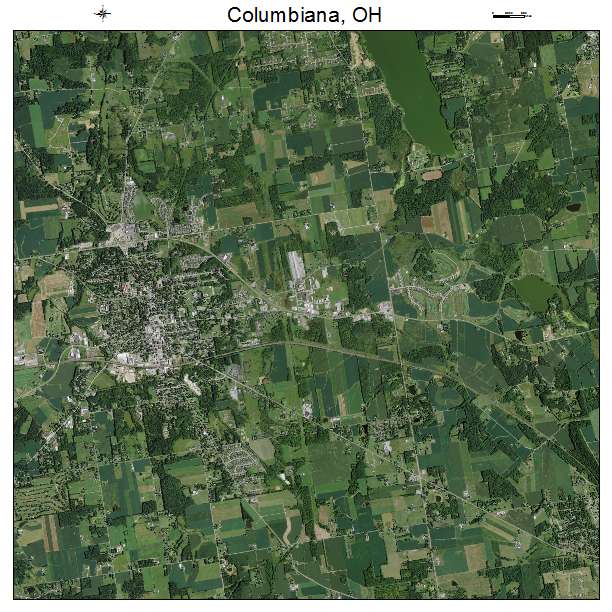 Columbiana, OH air photo map