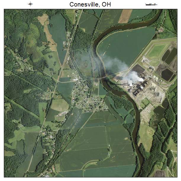 Conesville, OH air photo map