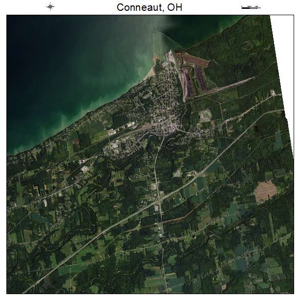 Conneaut, OH air photo map