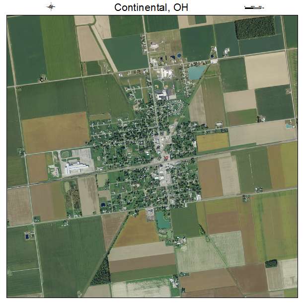 Continental, OH air photo map