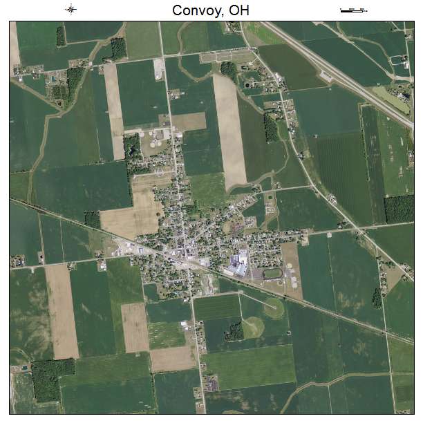 Convoy, OH air photo map